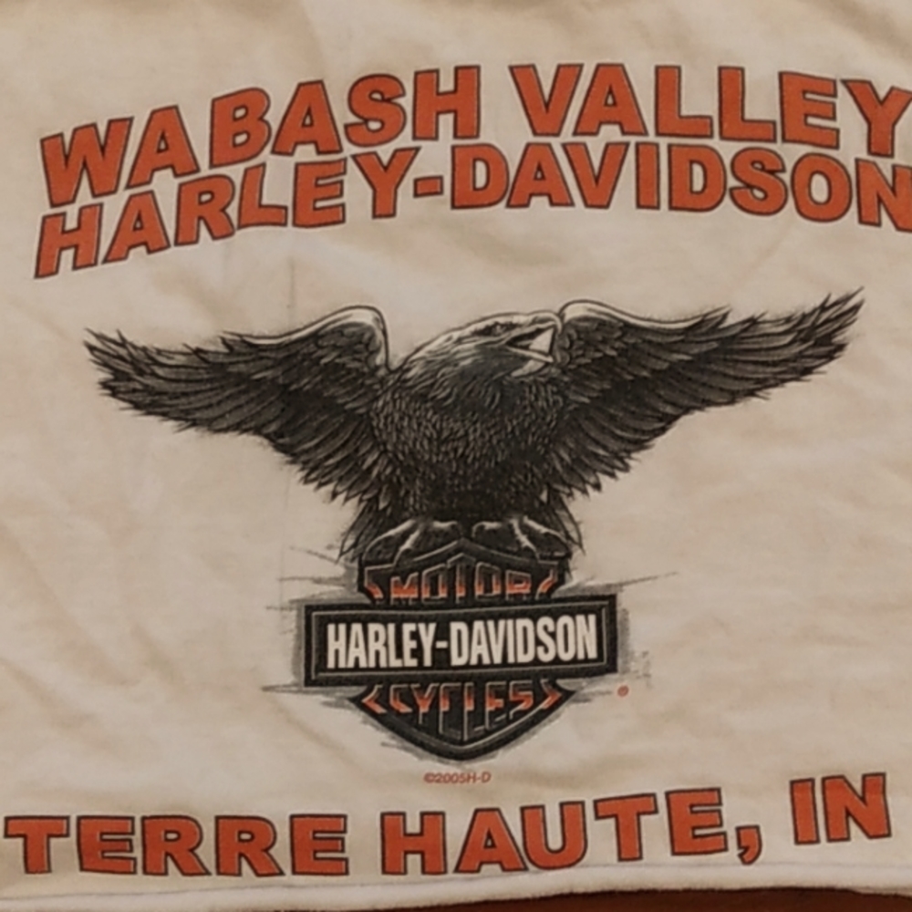 ✌Harley Davidson distressed cropped Tshirt XL 46-48
